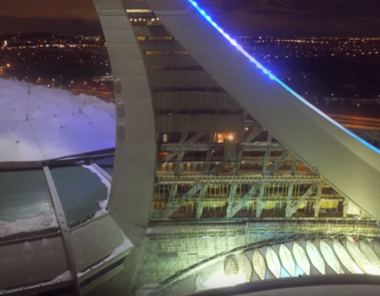 Crane for the Olympic Stadium in Montreal